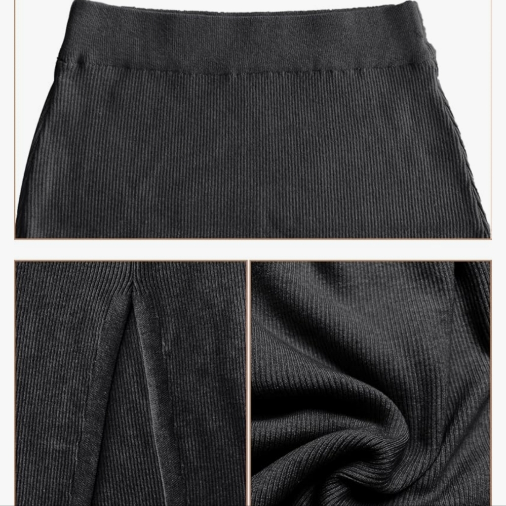 Women's Ribbed Stretch-fit Pencil Skirt - Picture 3 of 4